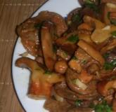 Рецепт: Картопля з грибами під соусом - З солоними рижками в цибульно-сметанному соусі Як посмажити гриби рижики з картоплею